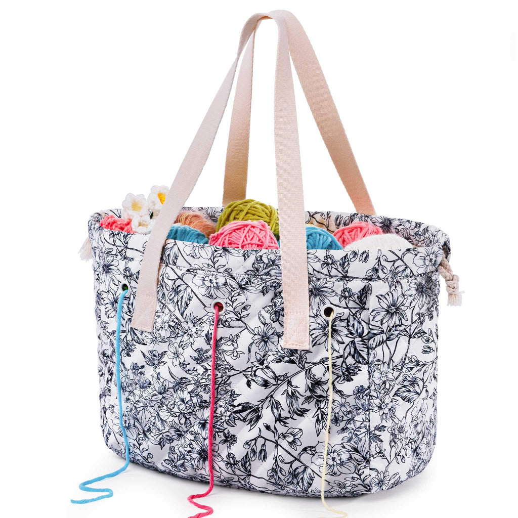 ZINGCRATER Floral Crochet Project Bag Set View1