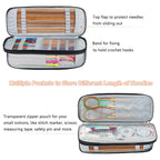 ZINGCRATER Knitting Needle Organizer Case Black Internal Structure View