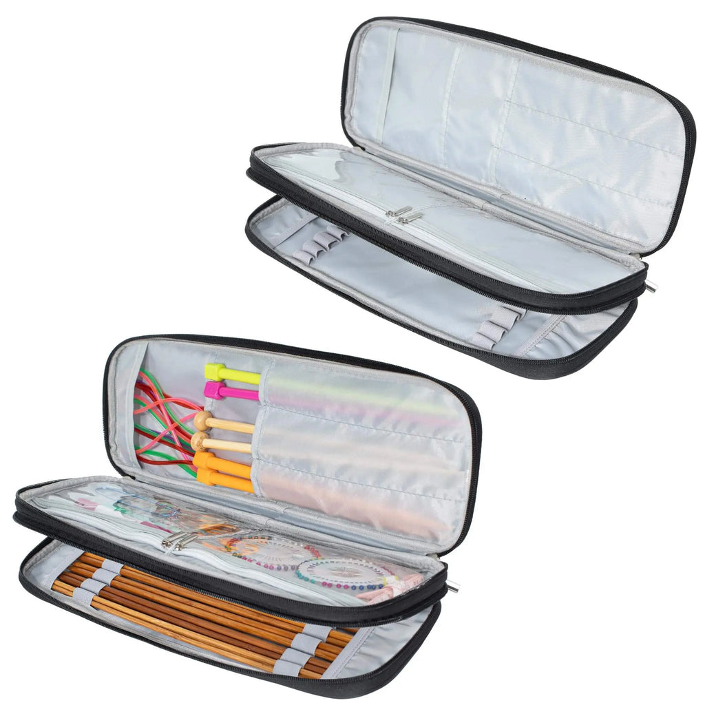 ZINGCRATER Knitting Needle Organizer Case Black Internal View2