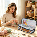 ZINGCRATER Knitting Needle Organizer Case Black Usecase
