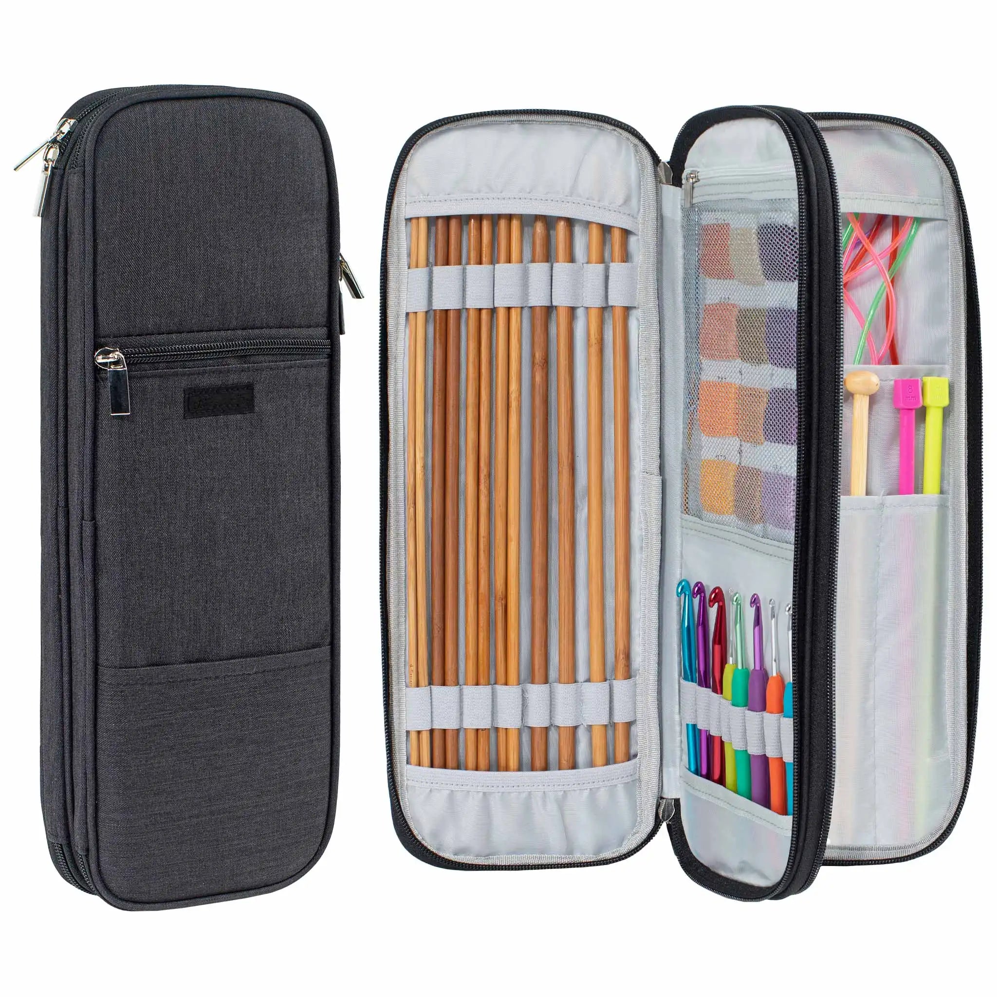 ZINGCRATER Knitting Needle Organizer Case Black