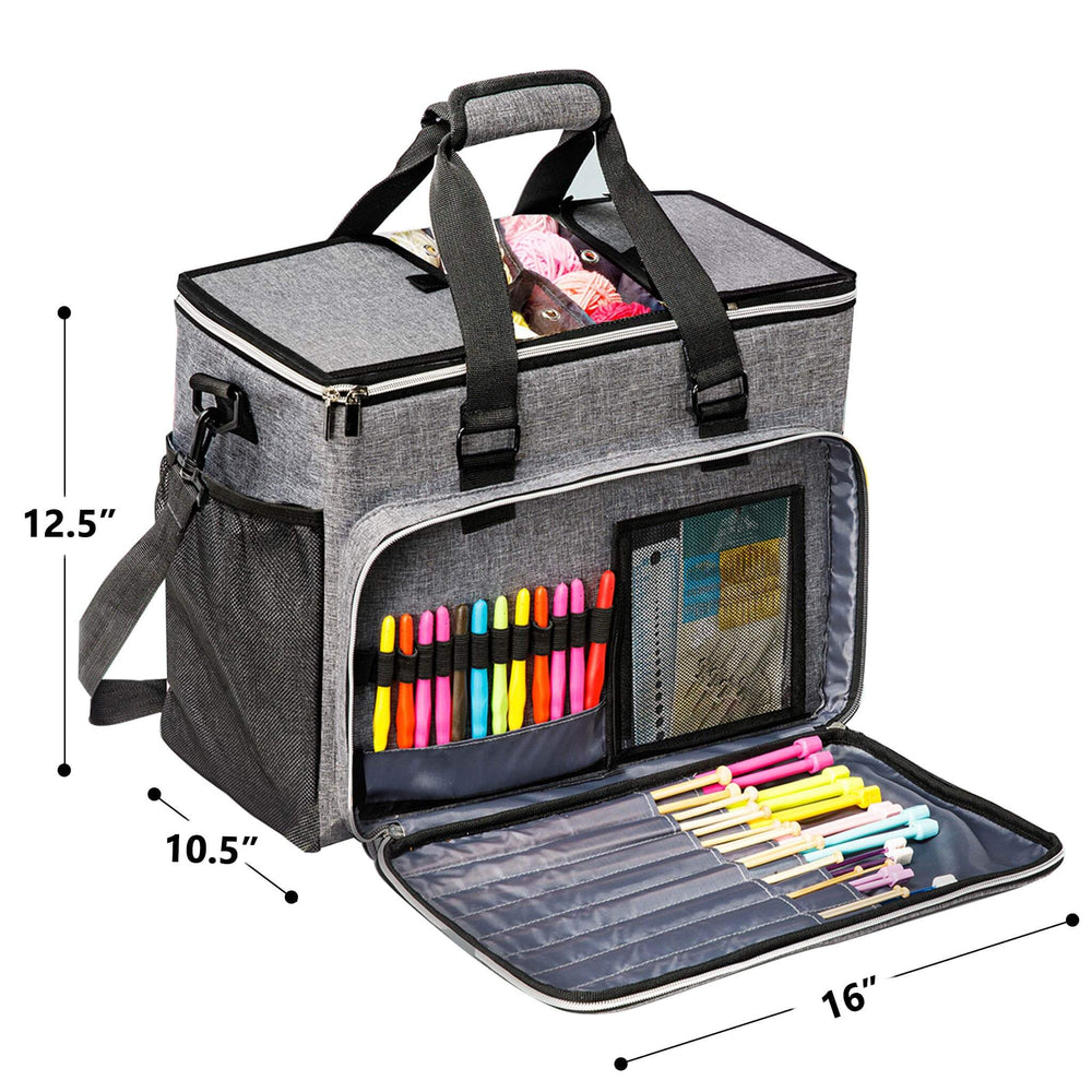 ZINGCRATER Large Yarn Project Organizer Bag Size