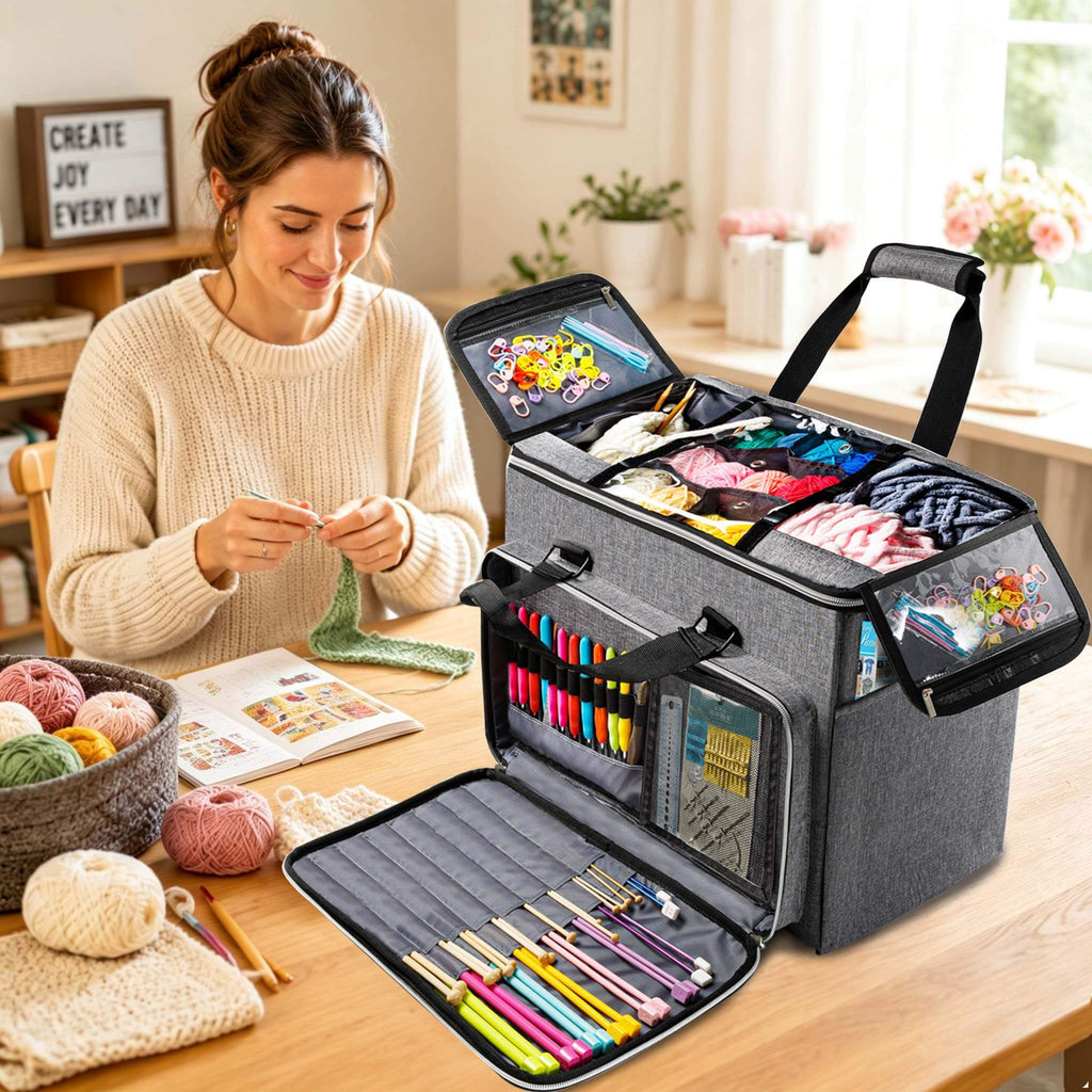 ZINGCRATER Large Yarn Project Organizer Bag Usecase