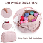 ZINGCRATER Quilted Crochet Tote Bag Close-up1