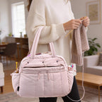 ZINGCRATER Quilted Crochet Tote Bag Model Display