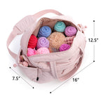 ZINGCRATER Quilted Crochet Tote Bag Size