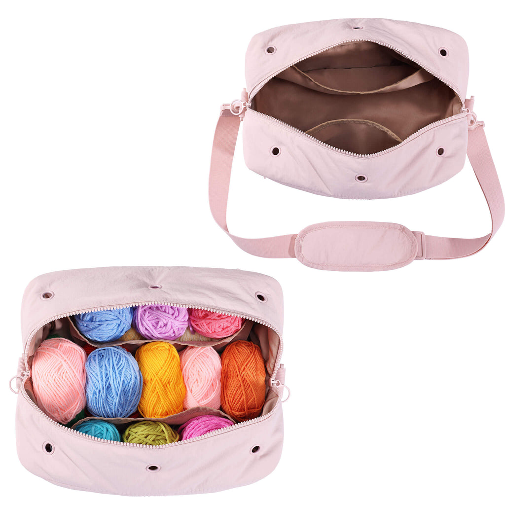 ZINGCRATER Taslon Crochet Project Bag Inside