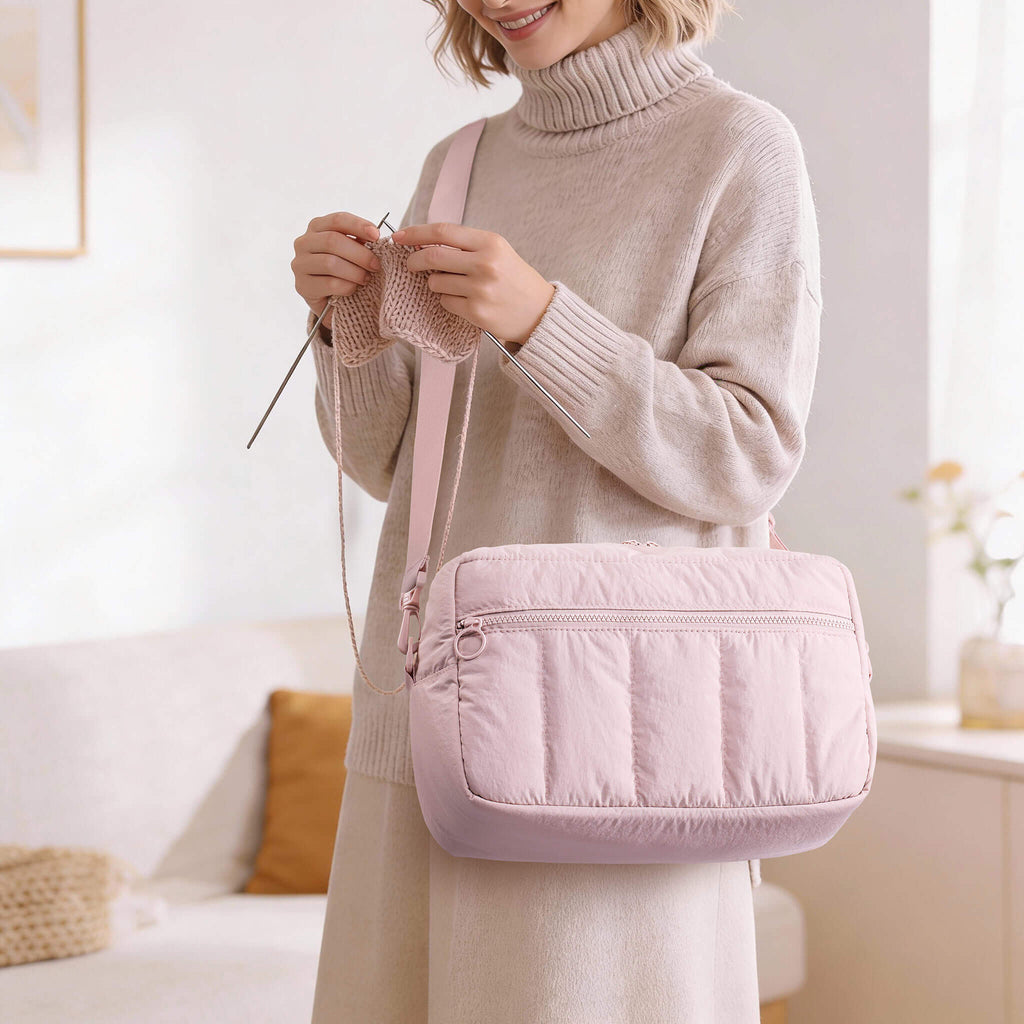 ZINGCRATER Taslon Crochet Project Bag Model Display