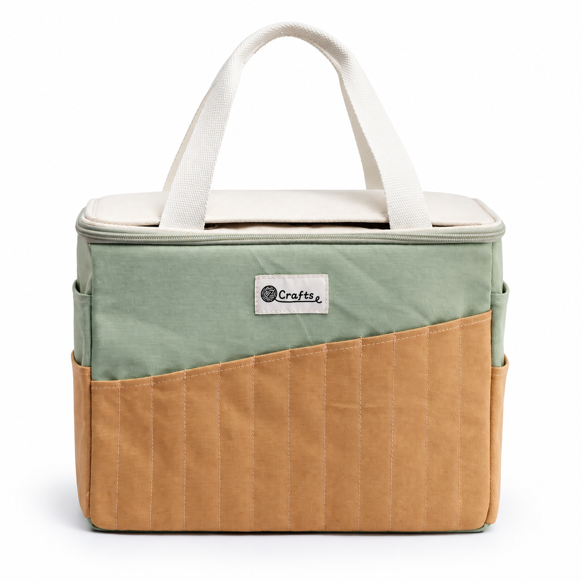 Knitting Bag & Yarn Storage Tote with Multiple Pockets
