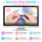 ZINGCRATER crochet yarn kit with beginner-friendly step-by-step tutorial for learning crochet