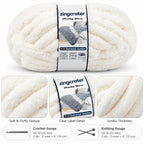 ZINGCRATER #10 extreme jumbo chunky yarn with soft fluffy texture and thick strands for crochet and hand knitting projects