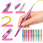 ZINGCRATER interchangeable Tunisian crochet hooks with detachable cable, smooth hook tip and ergonomic grip