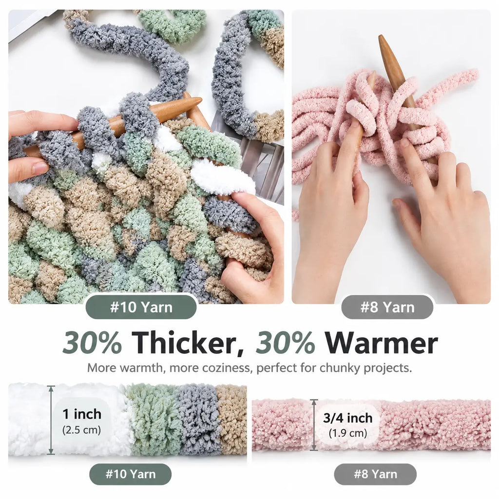 ZINGCRATER #10 chunky yarn amount guide for crocheting and hand knitting blankets in different sizes