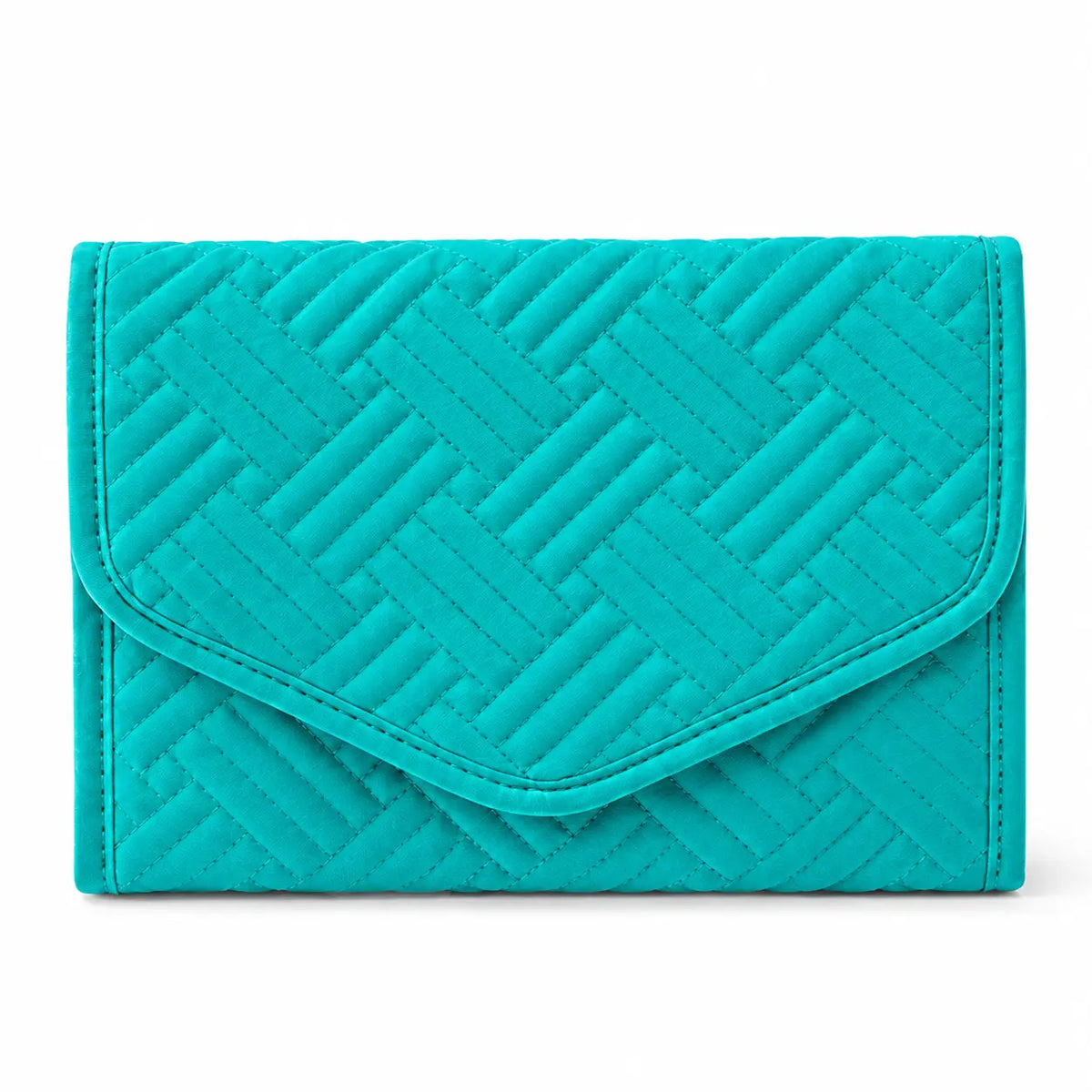 ZINGCRATER teal quilted crochet hook case for crochet hooks and small craft tools