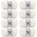 ZINGCRATER white chunky yarn 8-skein pack, #10 extreme jumbo yarn for hand knitting, crocheting and blanket projects